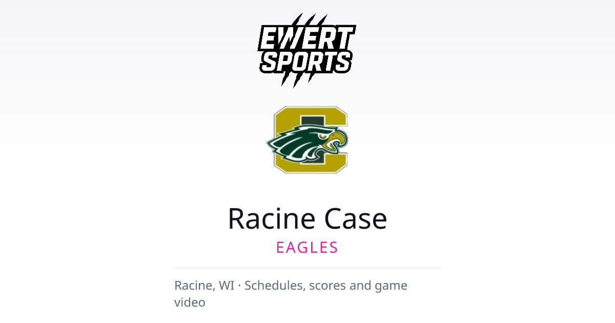 Racine Case Eagles Football 2026-27 Schedule & Scores | Ewert Sports